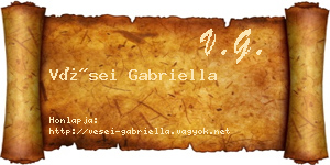 Vései Gabriella névjegykártya